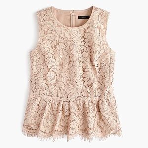 Lace peplum top!